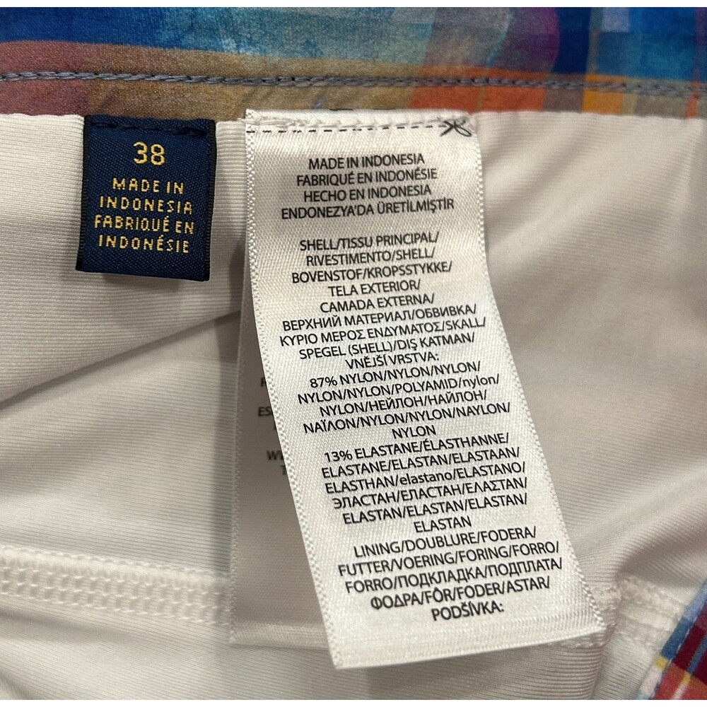 Polo Ralph Lauren Golf Swim Mens 38 Shorts Liner Madras Plaid Preppy Classic - Picture 8 of 13